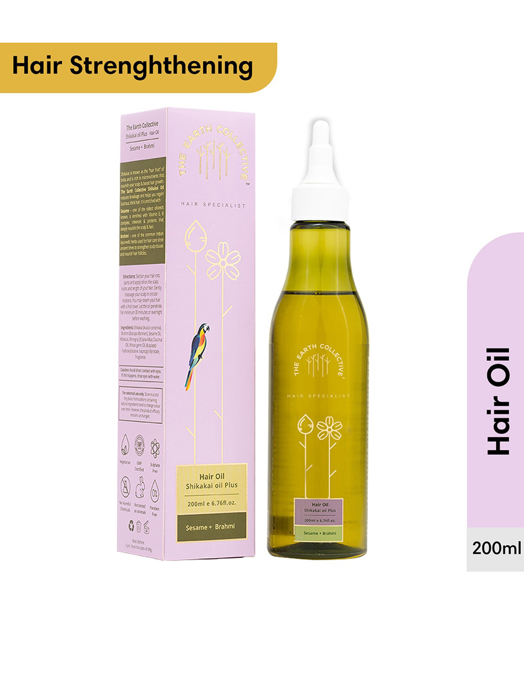 The Earth Collective Hair Oil Shikakai Oil Plus With Brahmi - 200ml