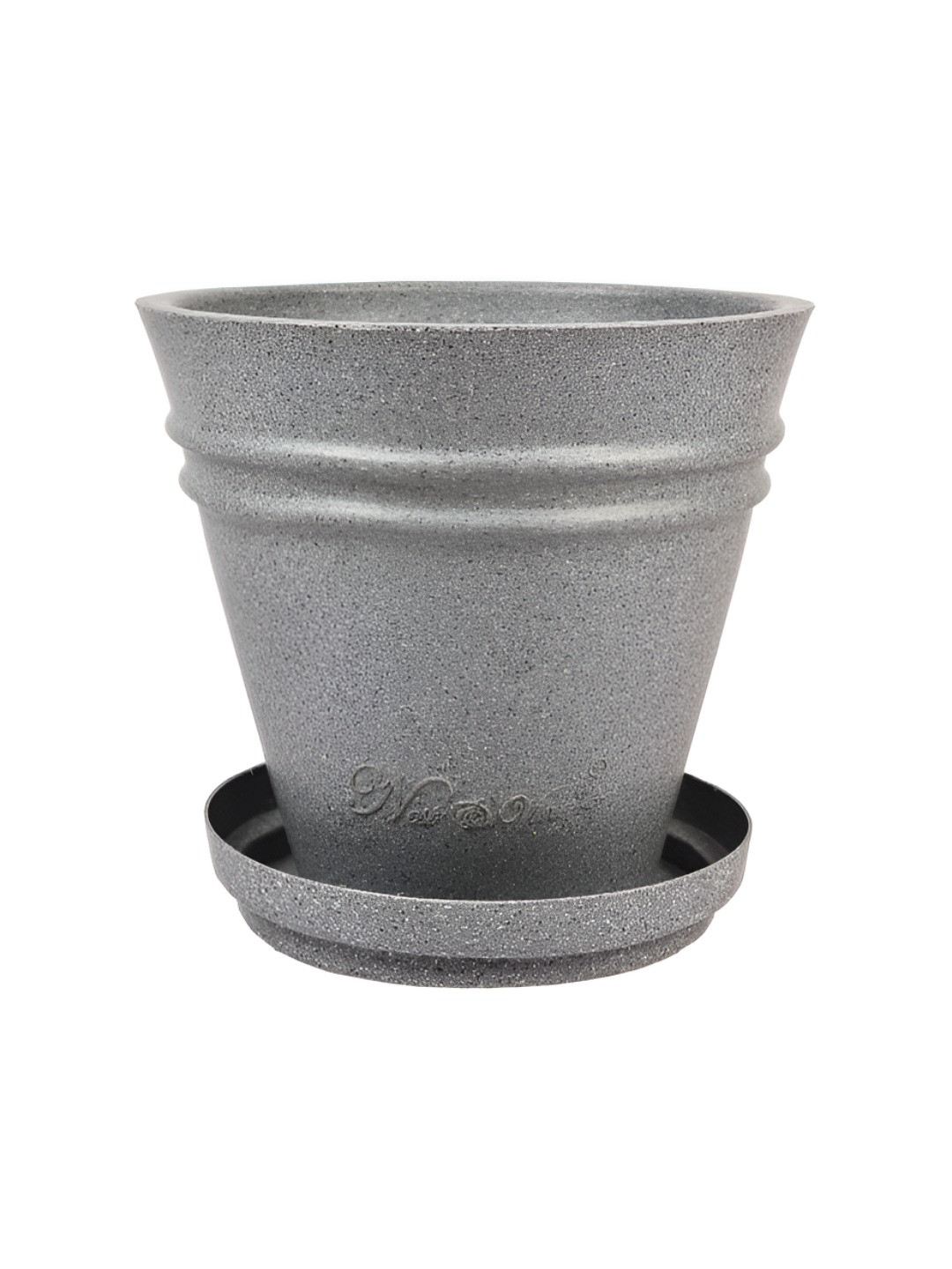 Nest&Vine Grey Rust-proof & Lightweight Recyclable Planter with Tray