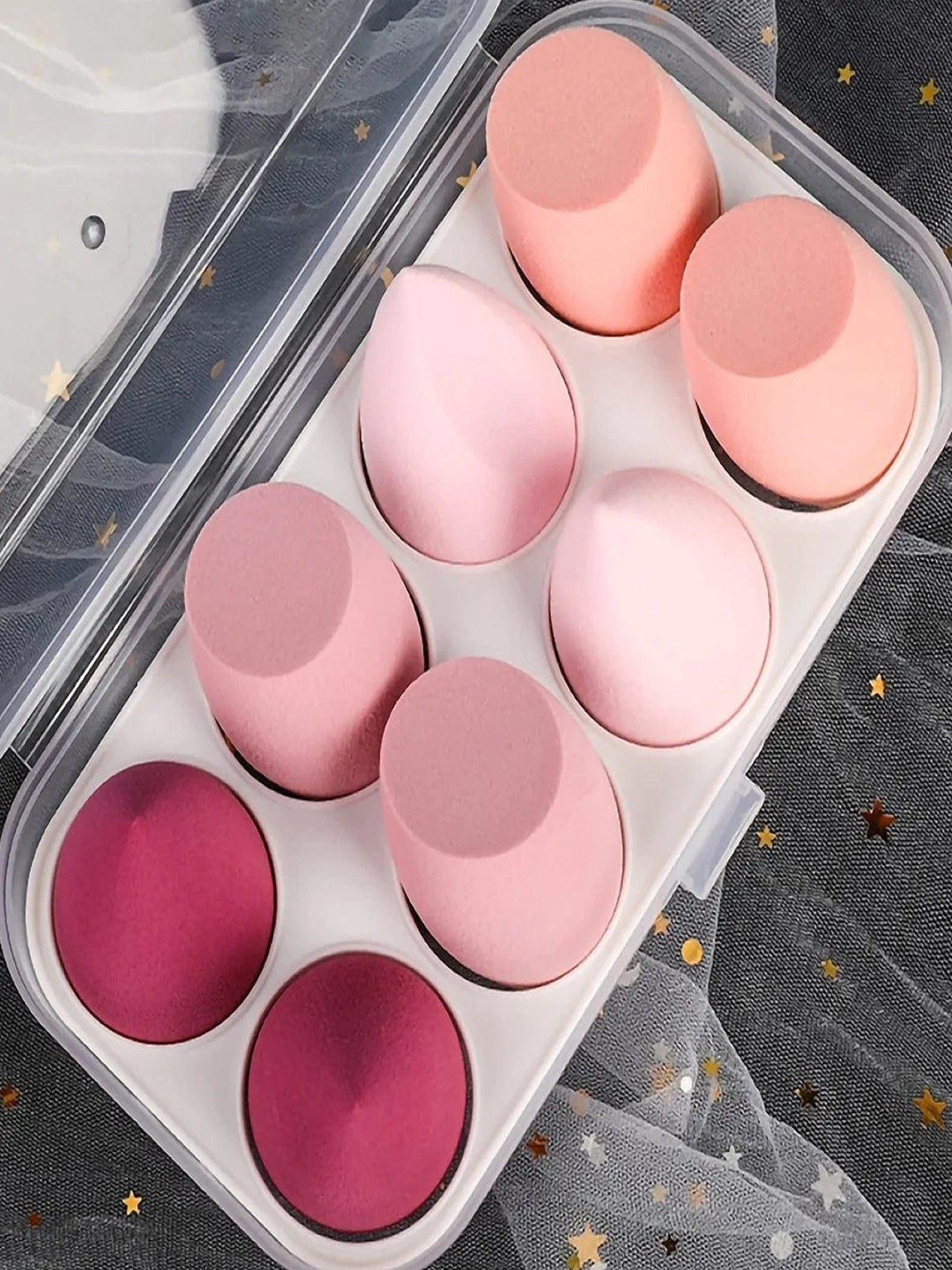 FEELHIGH Set Of 8 Makeup Beauty Blender Sponge With Case