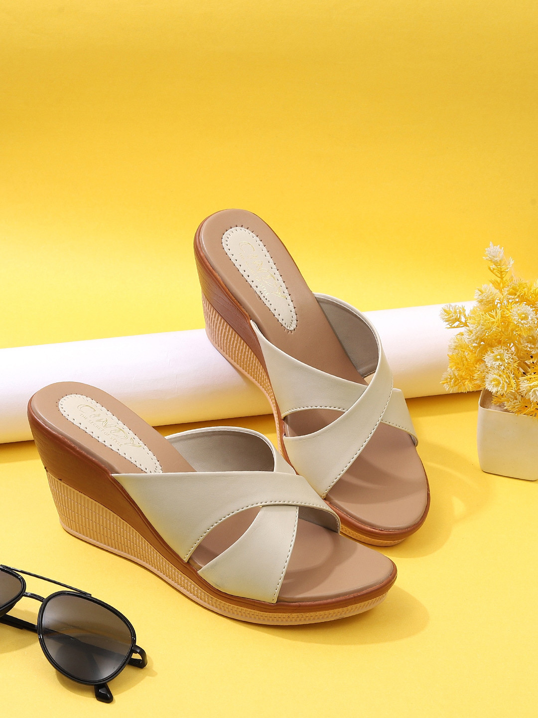 Cindy Strappy Wedge Heels