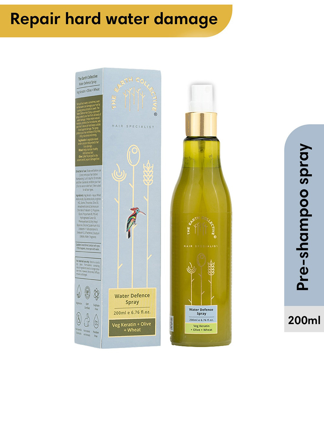 The Earth Collective Hair Specialist Water Defence Spray  - 200ml