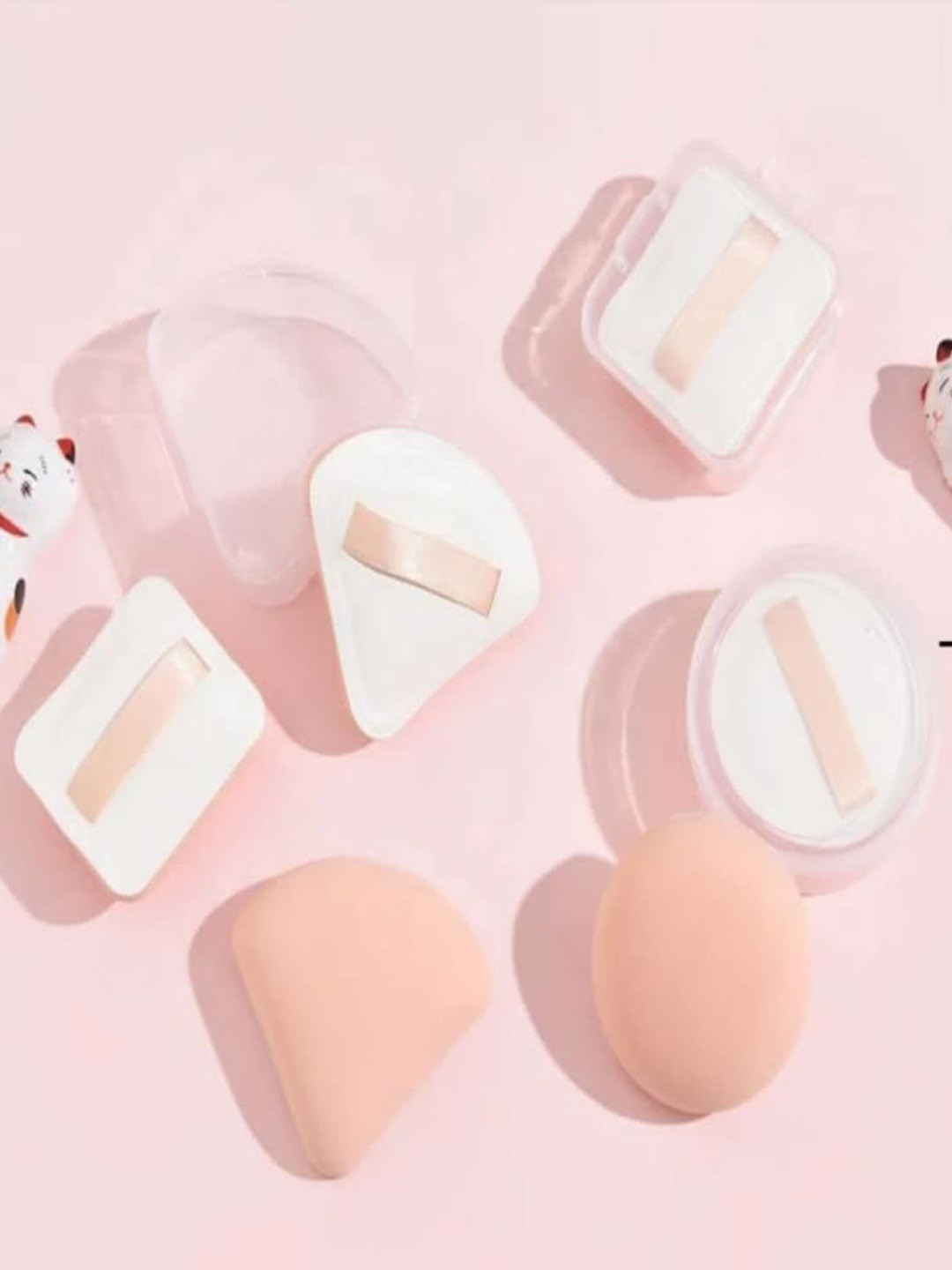 FEELHIGH Round Beauty Blender Puff With Case