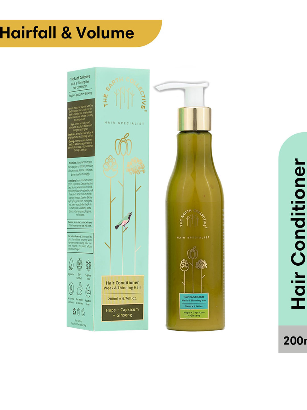 The Earth Collective Hair Conditioner for Weak & Thinning Hair - 200 ml
