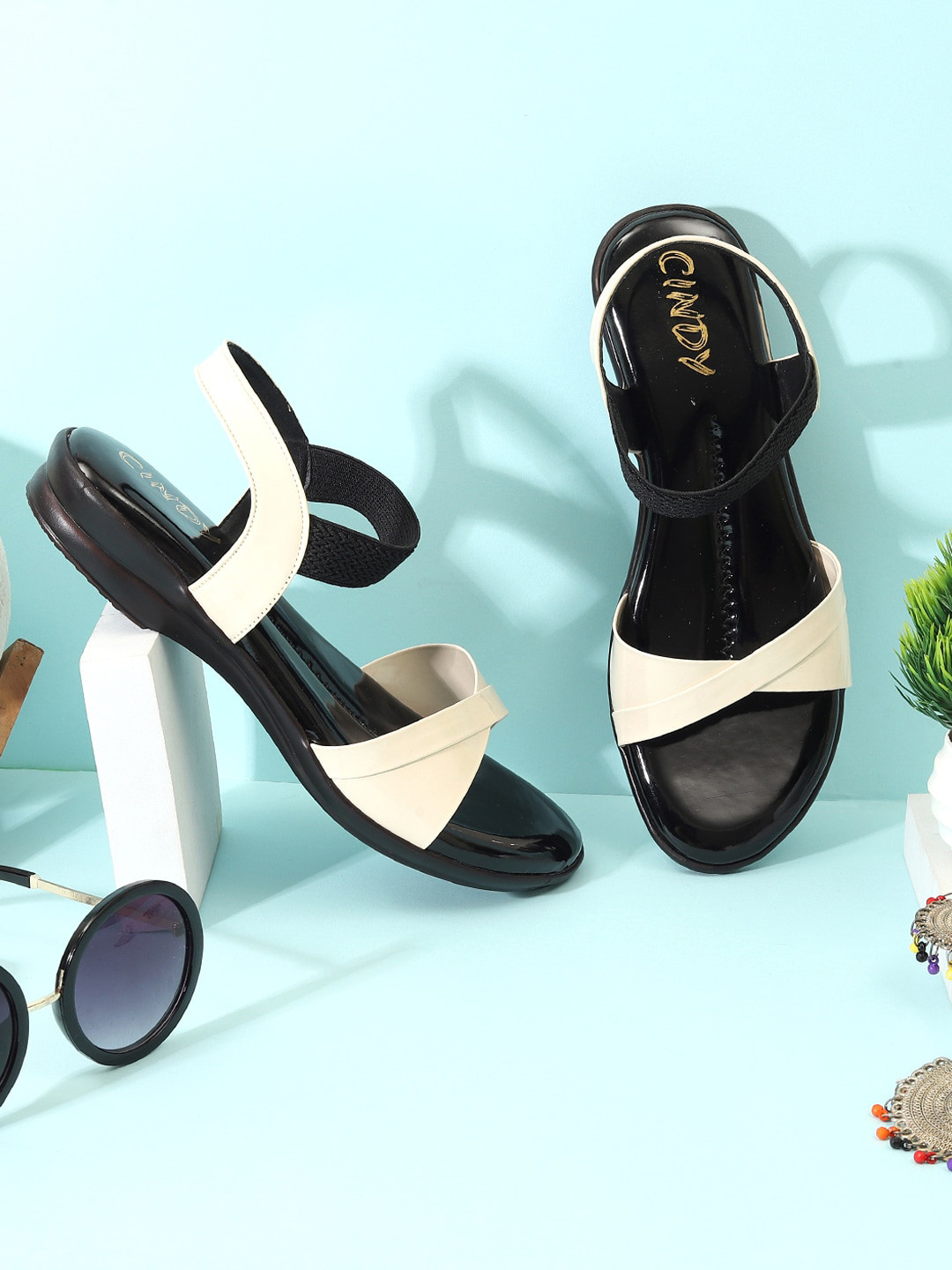 Cindy Strappy Open Toe Flats