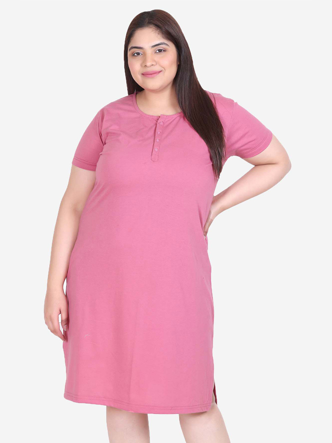 IN Love Plus Size Round Neck T-shirt Nightdress