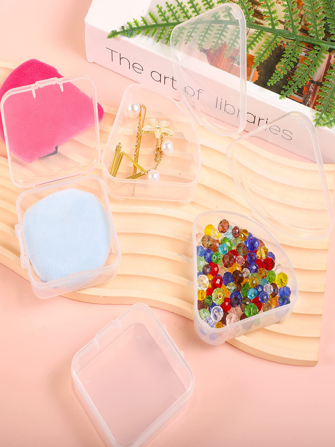 FEELHIGH Set Of 2 Triangle Beauty Blender Puff With Case