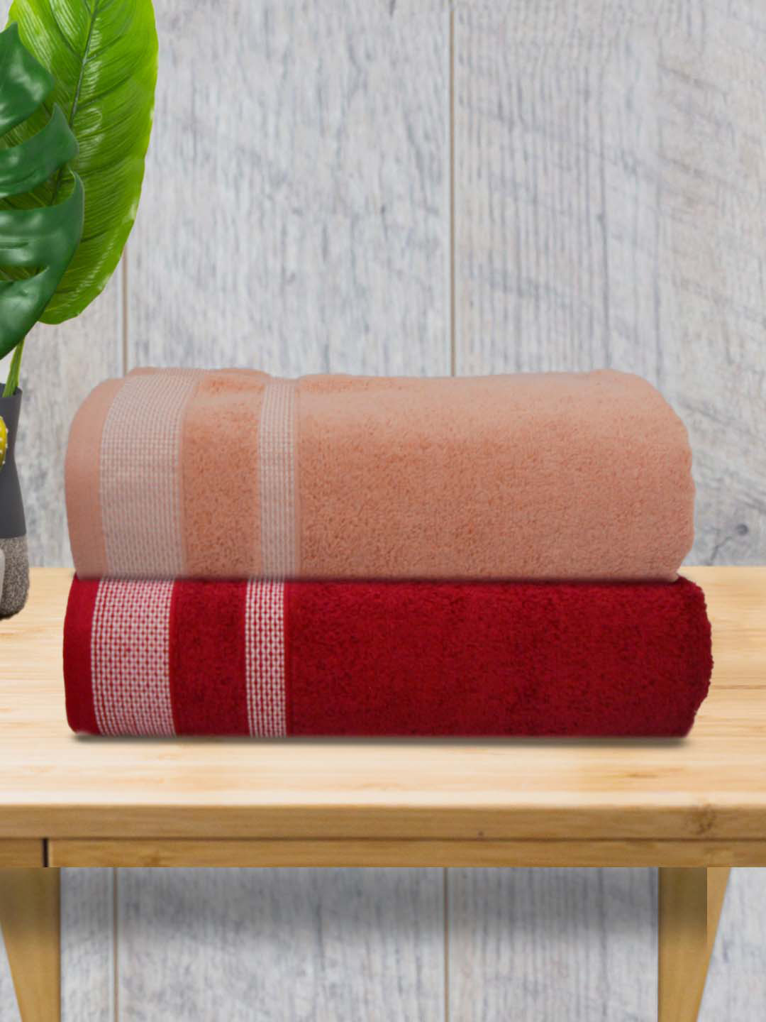 Athom Living 2 Pieces Cotton Bath Towels