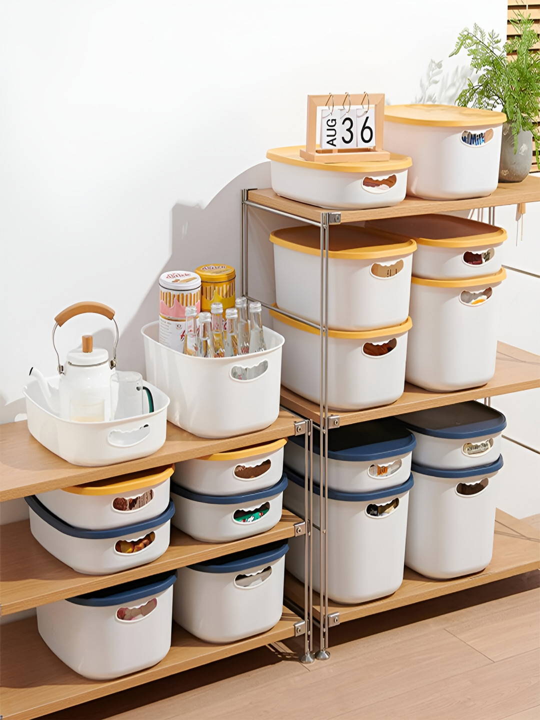 Kuber Industries Beige Water Resistant Multi-Utility Storage Box With Handle Organisers