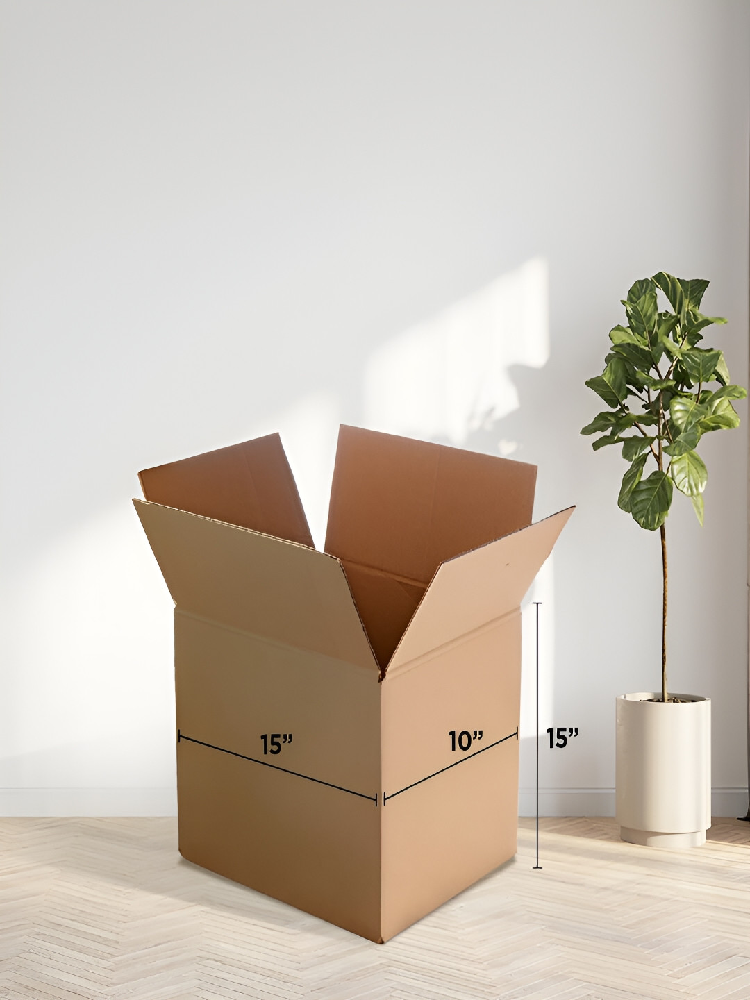 Kuber Industries 50 Pieces Brown Corrugated Packing Boxes