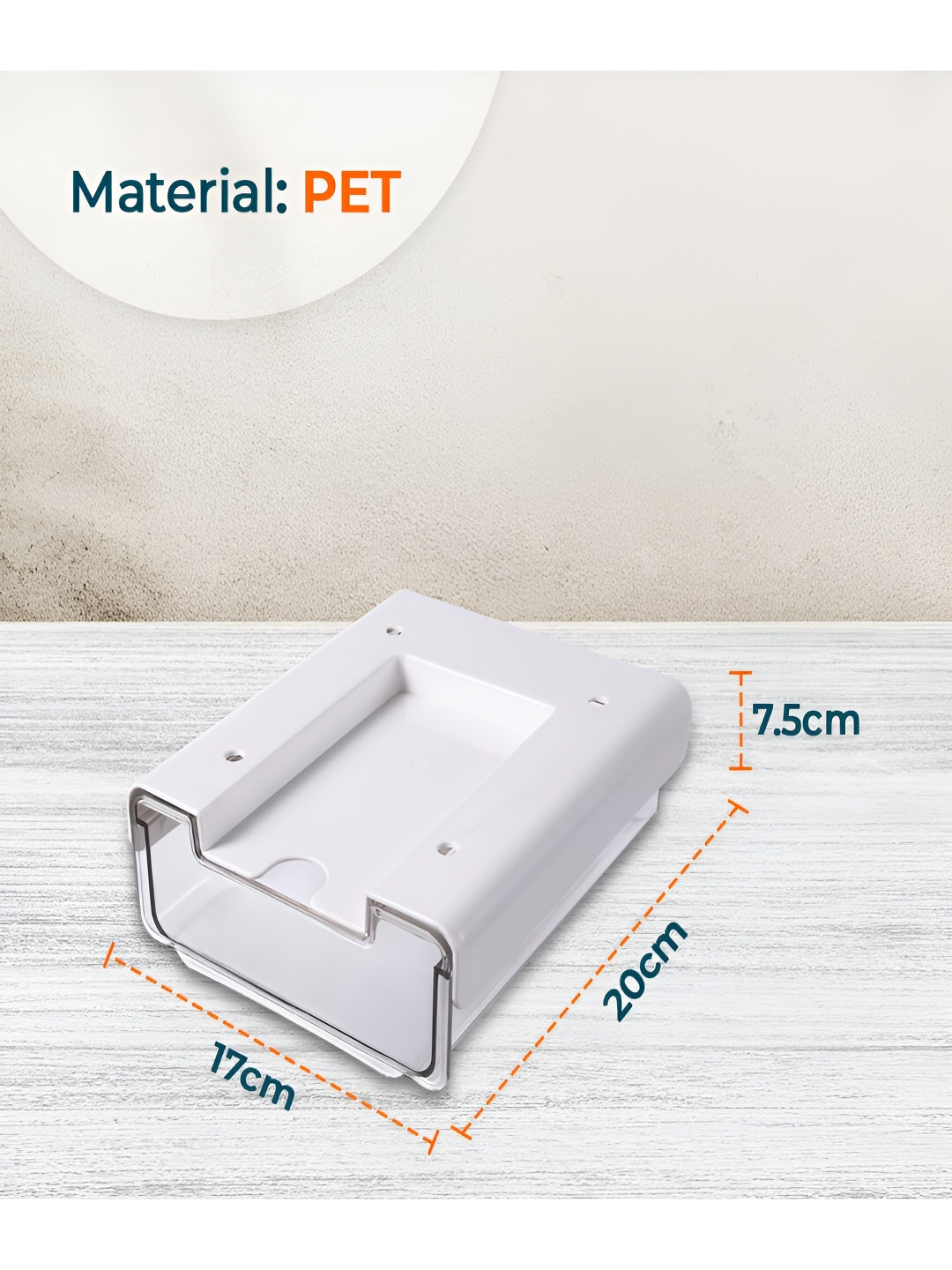Kuber Industries White Water Resistant Bottom Layer Small Drawer Organiser