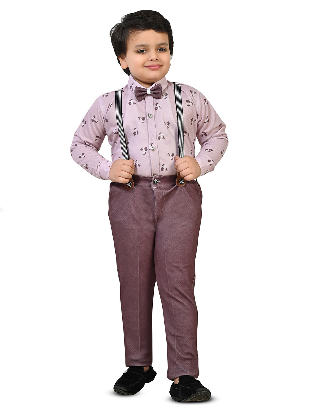 BAESD Boys Printed Shirt Collar Shirt with Trouser