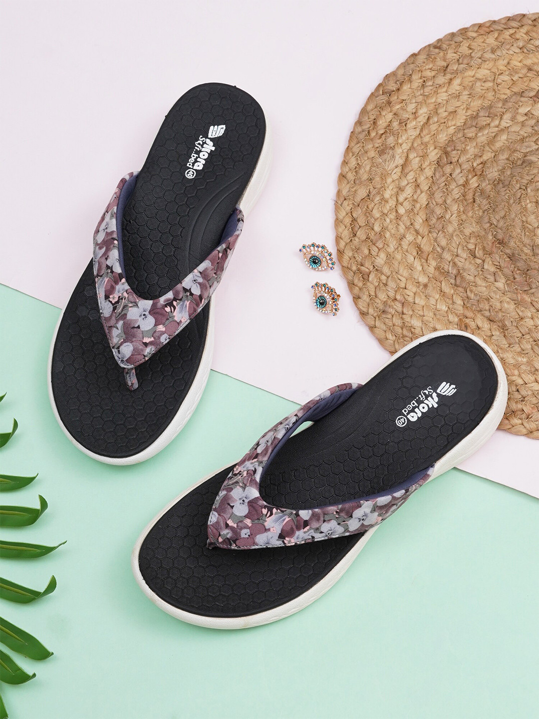 SKORA Women Printed Thong Flip-Flops