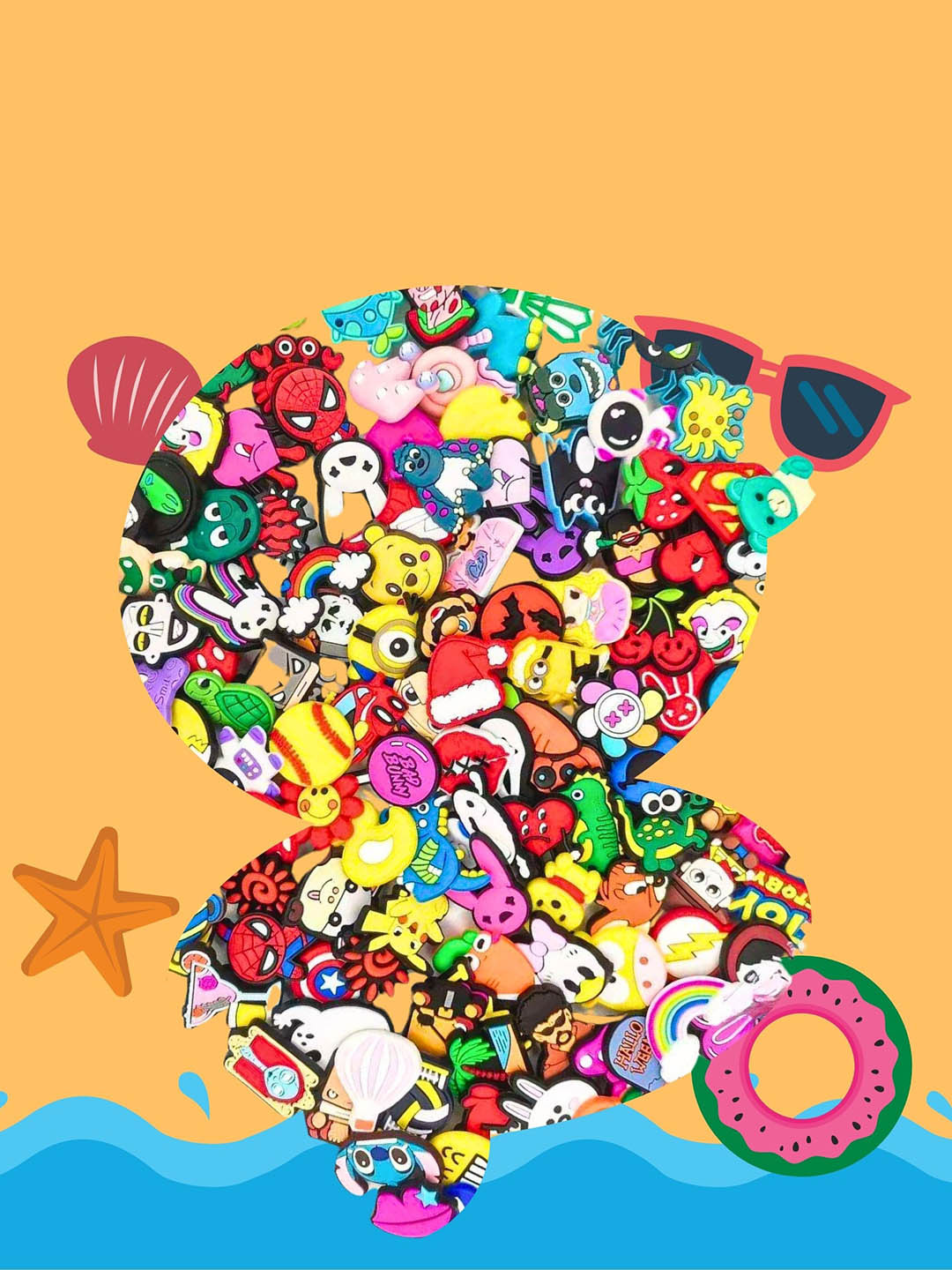 Pinapes Set Of 6 Assorted Textured Jibbits