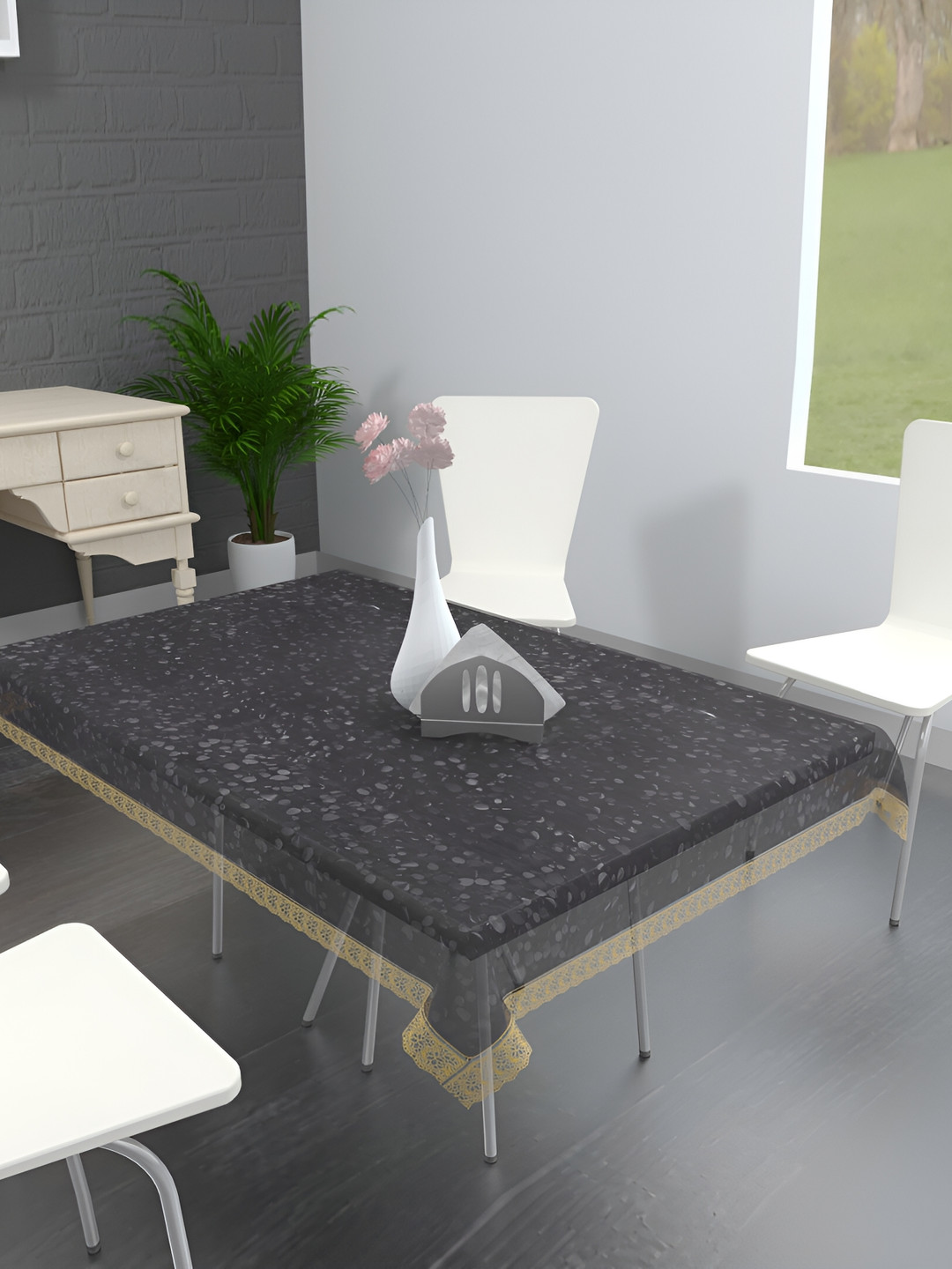 MONKDECOR Transparent Rectangle Table Cover