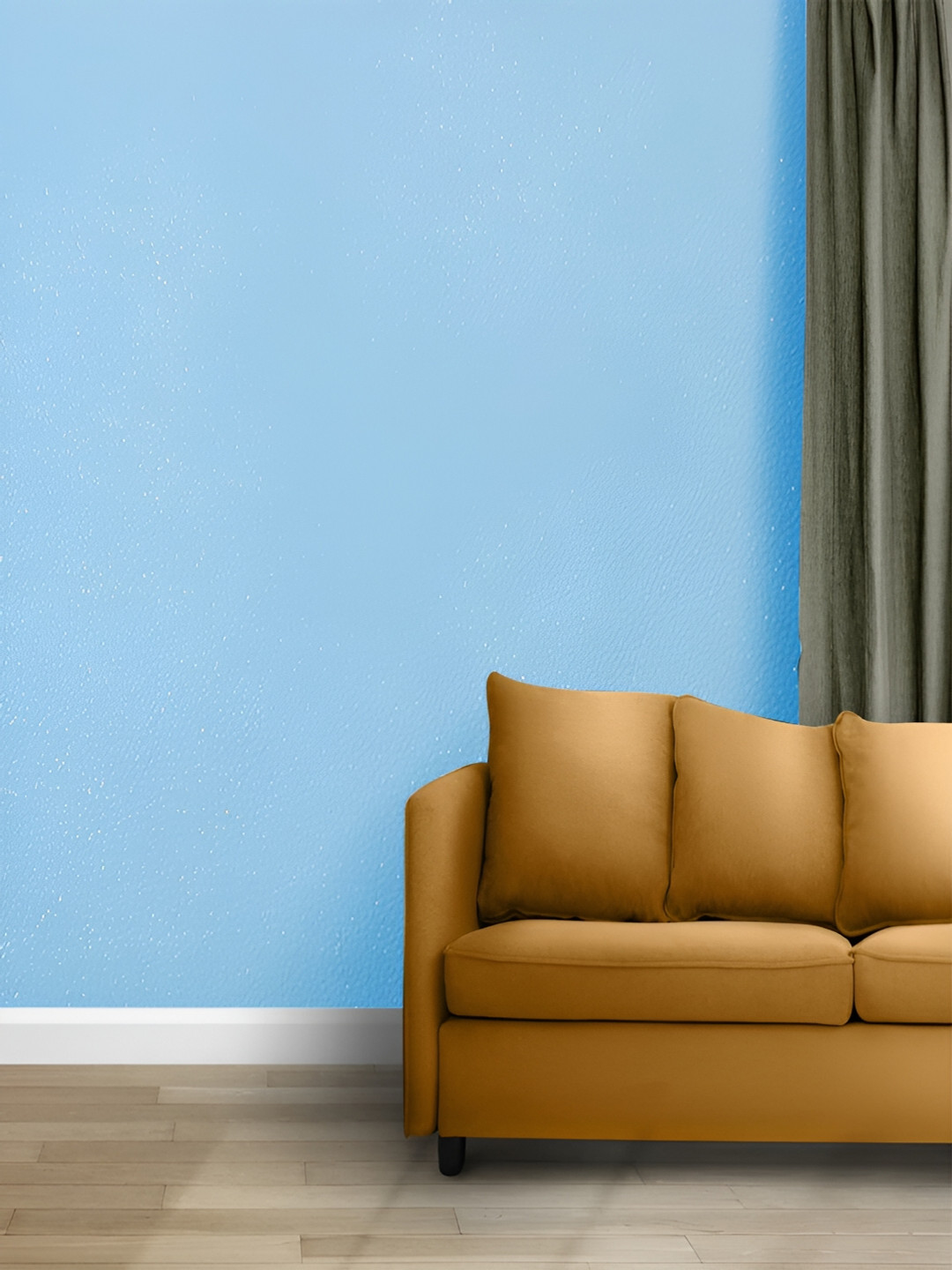 Kuber Industries Blue 5 Pieces Self-adhesive Soft Wall Sticker