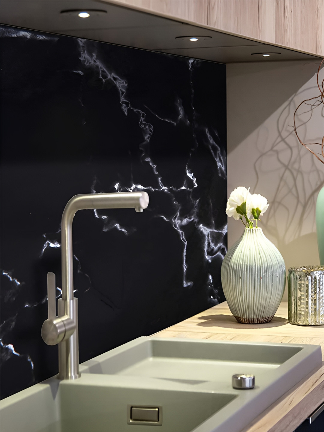 Kuber Industries 2 Pieces Marble Design Self Adhesive Wallpapers