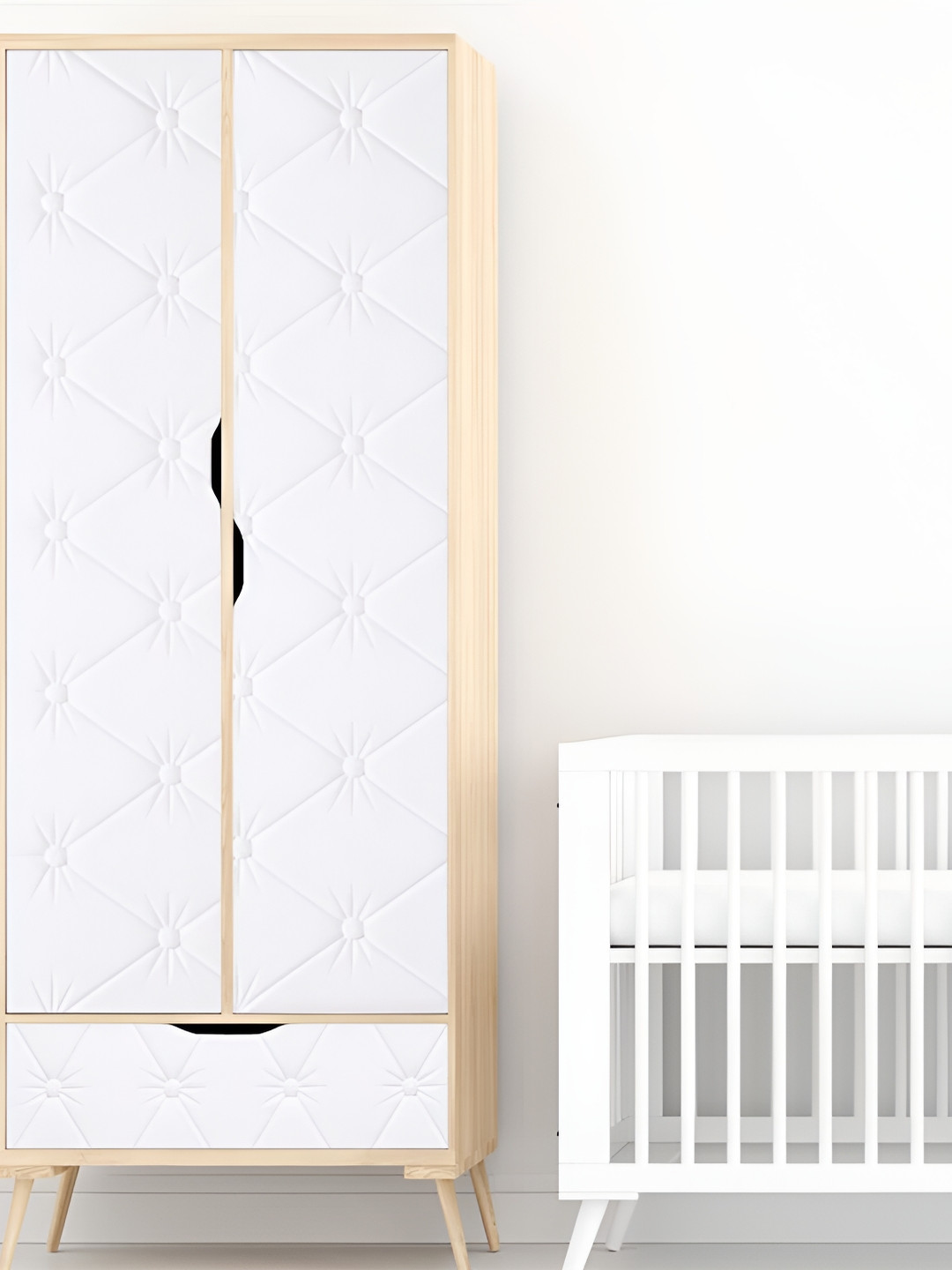 Kuber Industries 5 Pieces White Sheets Soft Wall Sticker