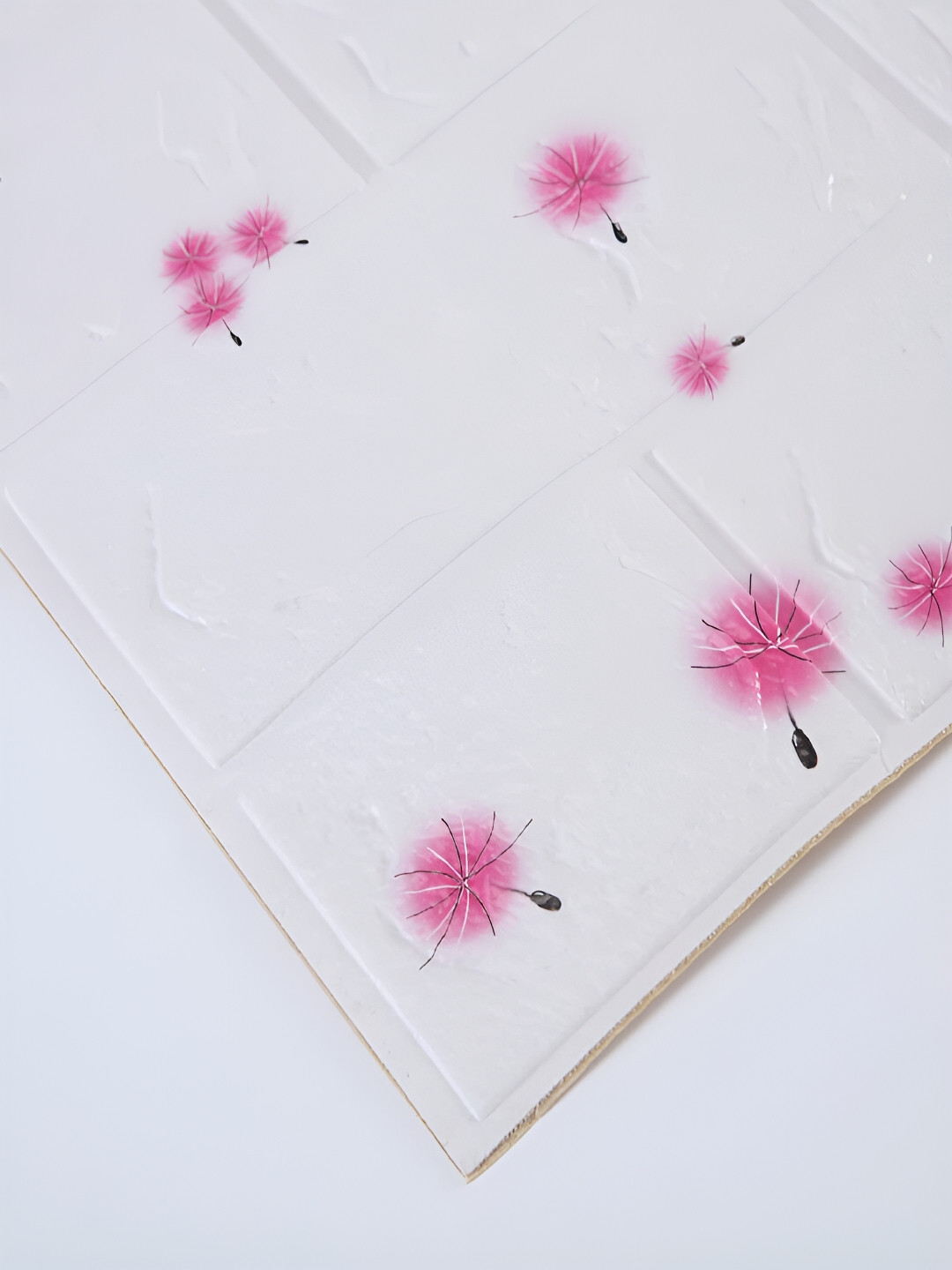 Kuber Industries White 2 Pieces 3D Wallpaper