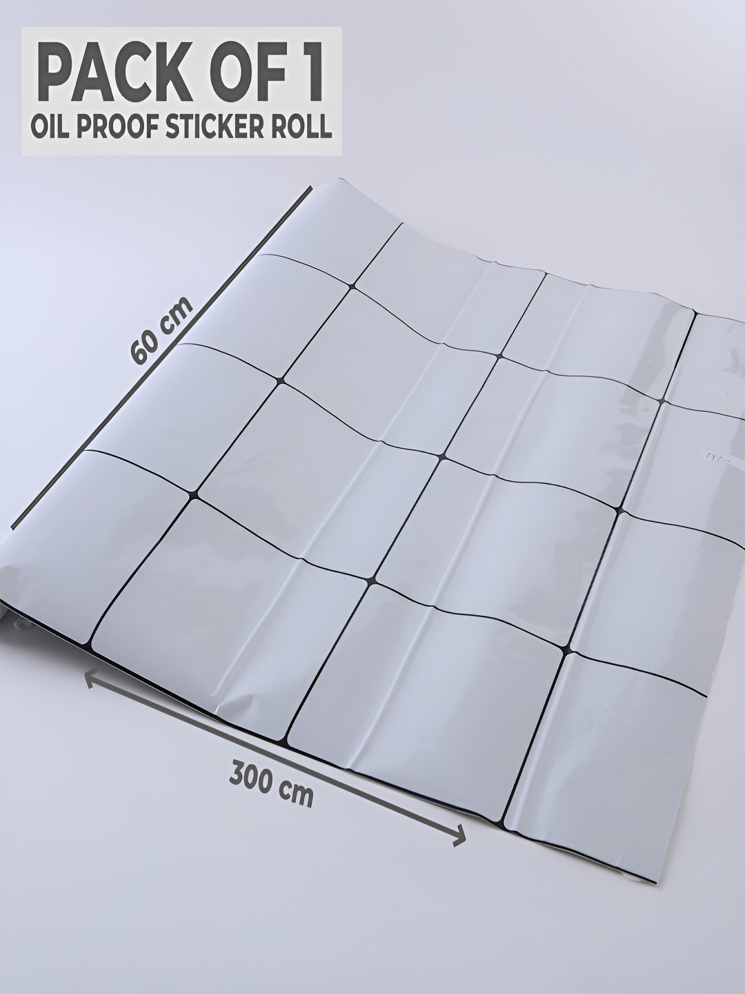 Kuber Industries Grey Printed PET Wallpaper