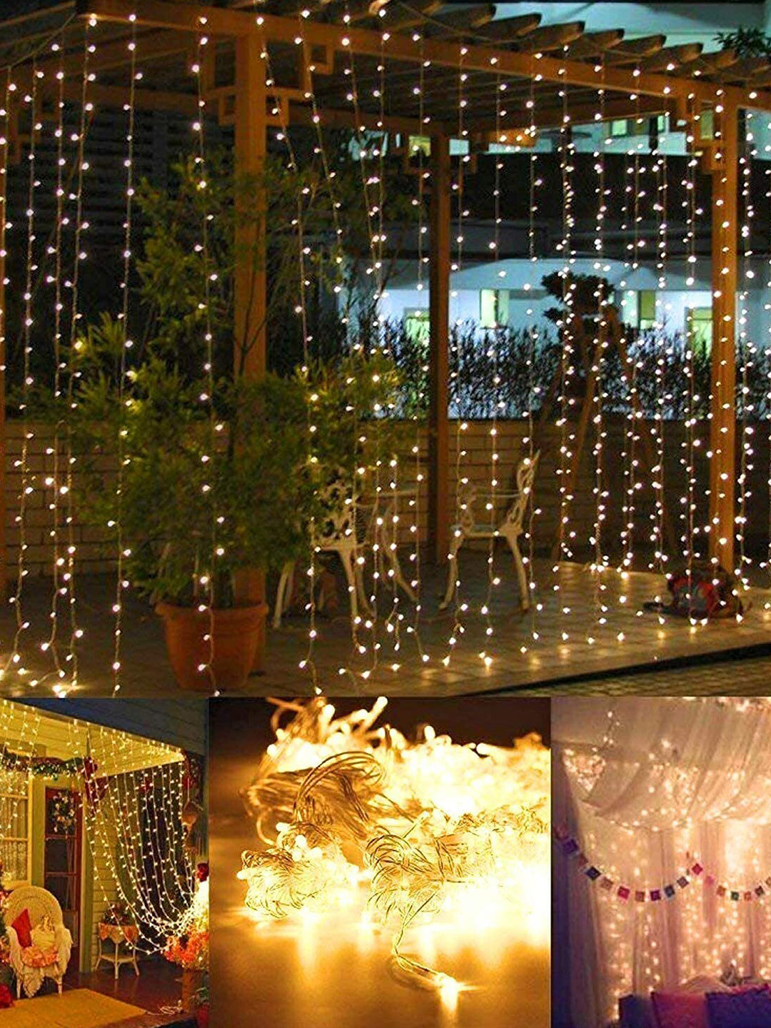 Special You Gold Toned 5 Pieces Rice Shaped Led String Lights