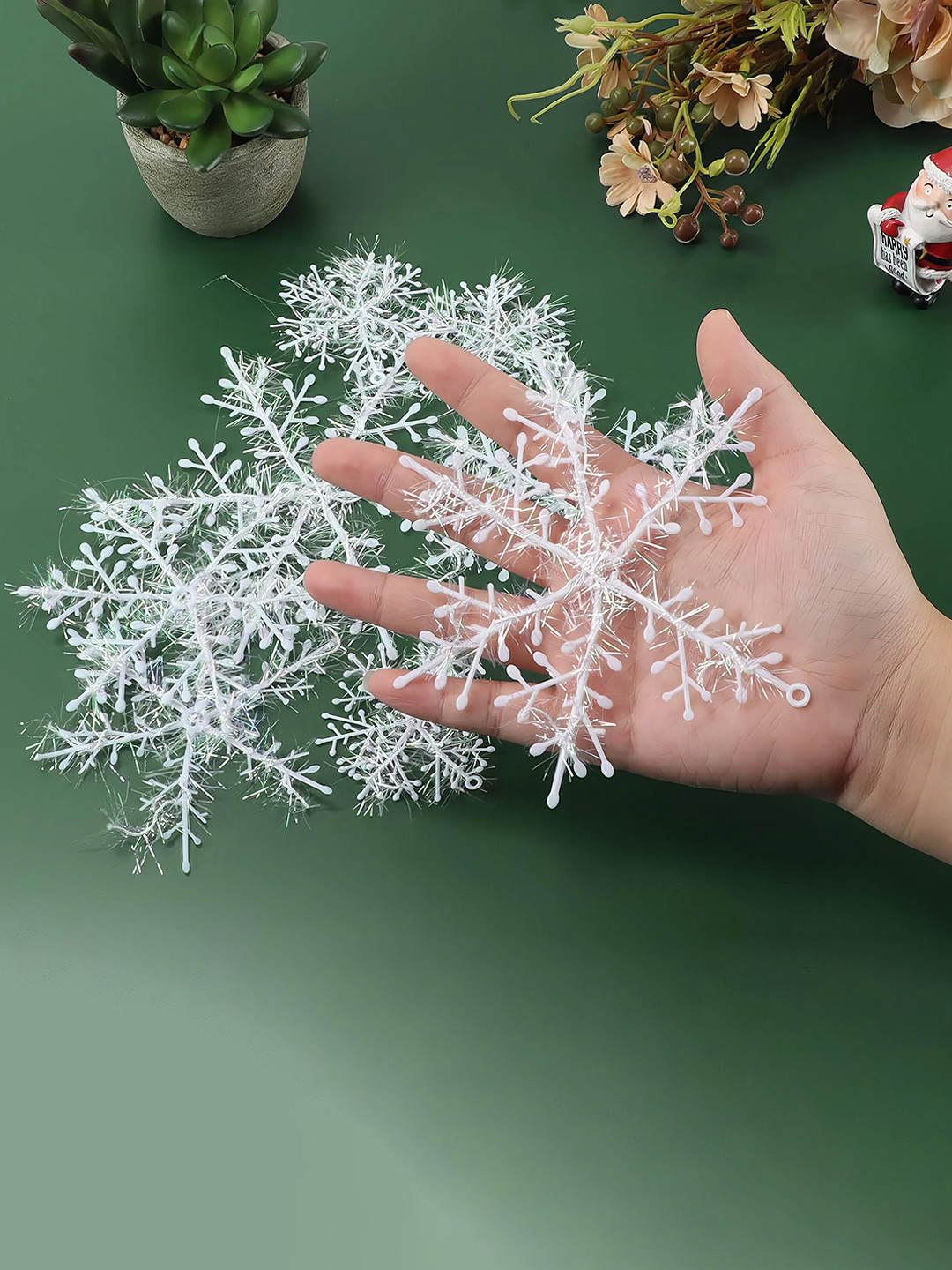 Special You White 12 Pieces Snowflakes Artificial Flower