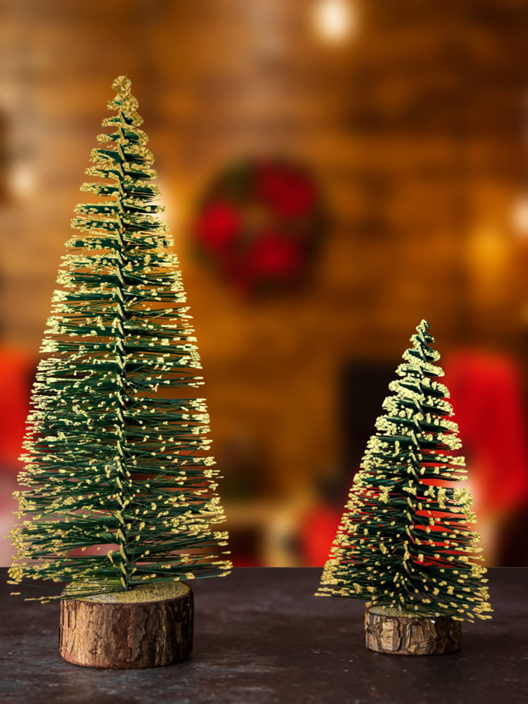 Special You 2-Pcs Green Christmas Trees Festive Decor