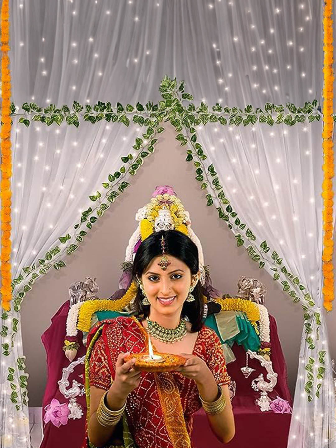 Special You White Diwali Decoration Items