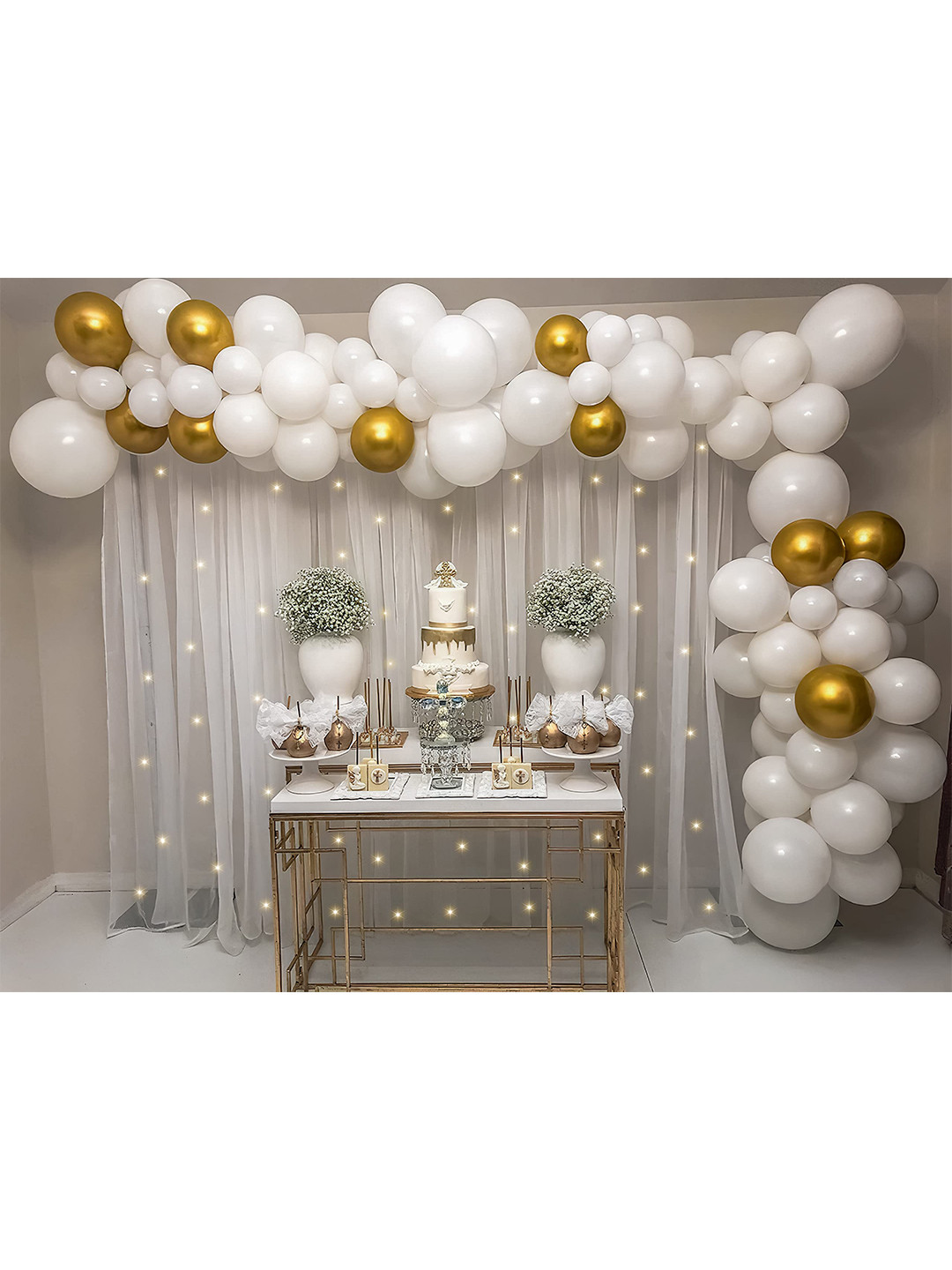 Special You White & Gold-Toned 68Pcs Christmas Decoration Items Set