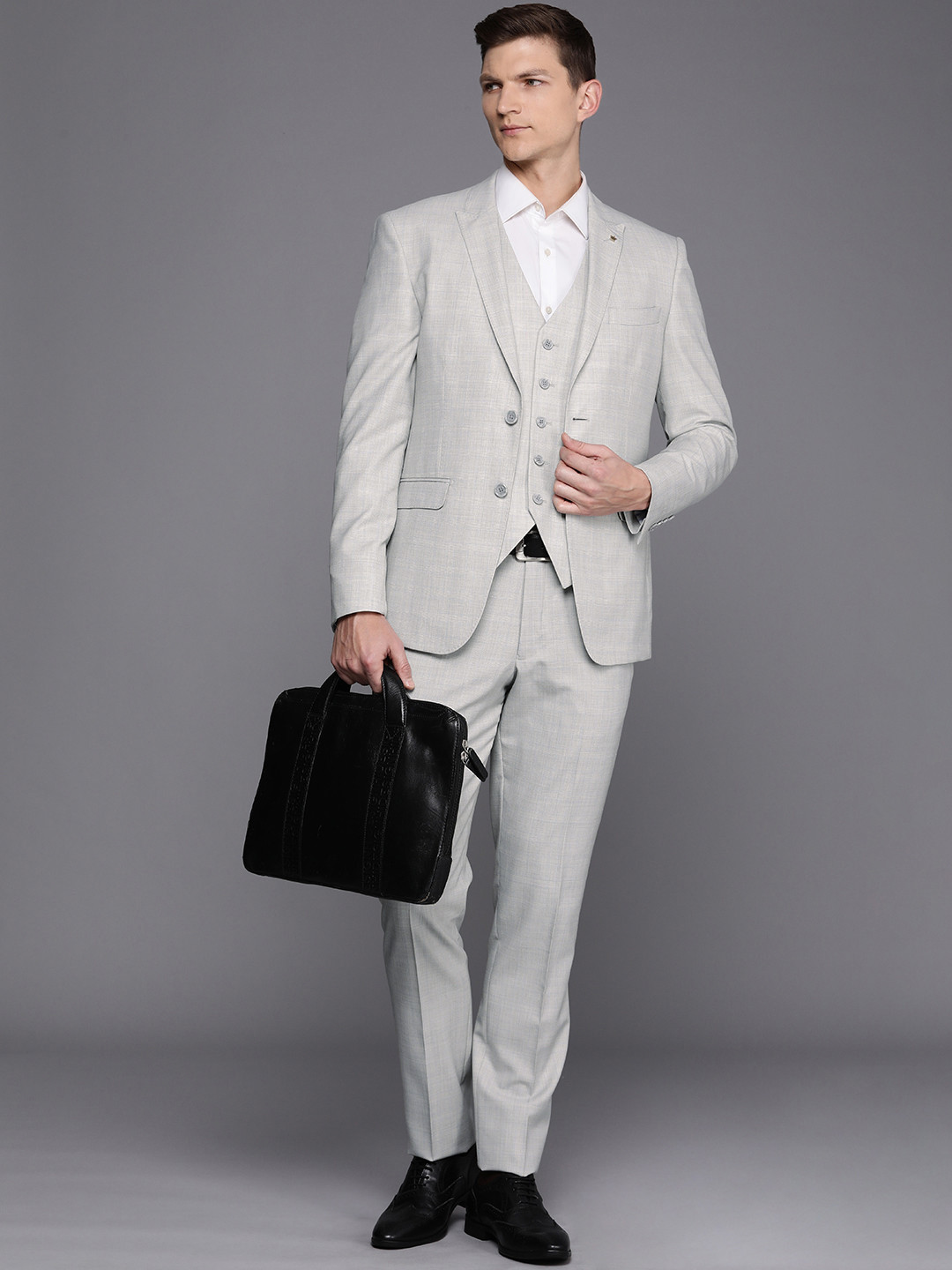 Louis Philippe Men Gods & Kings Slim Fit Single-Breasted 3-Piece Formal Suit