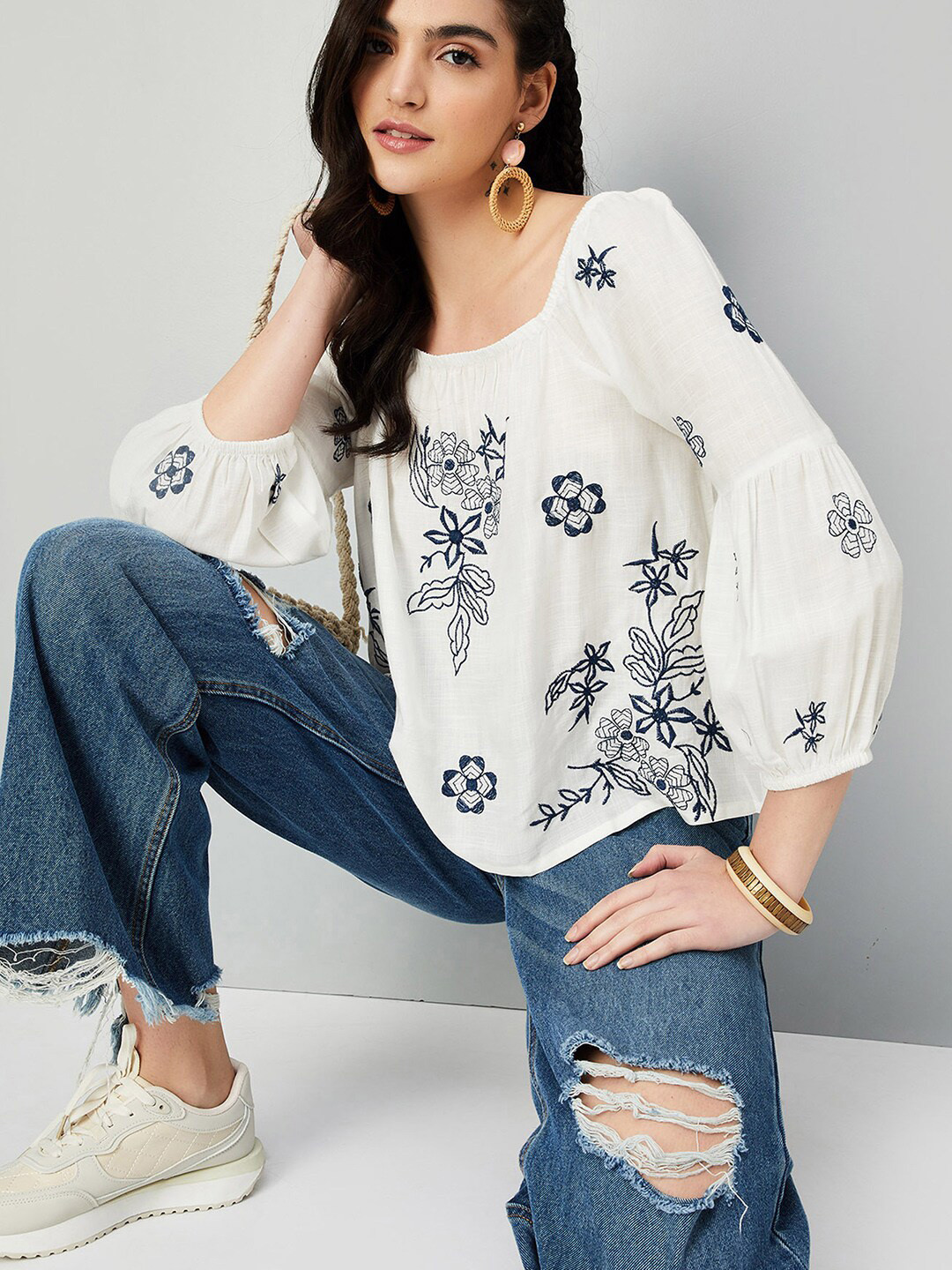max Floral Embroidered Tunic