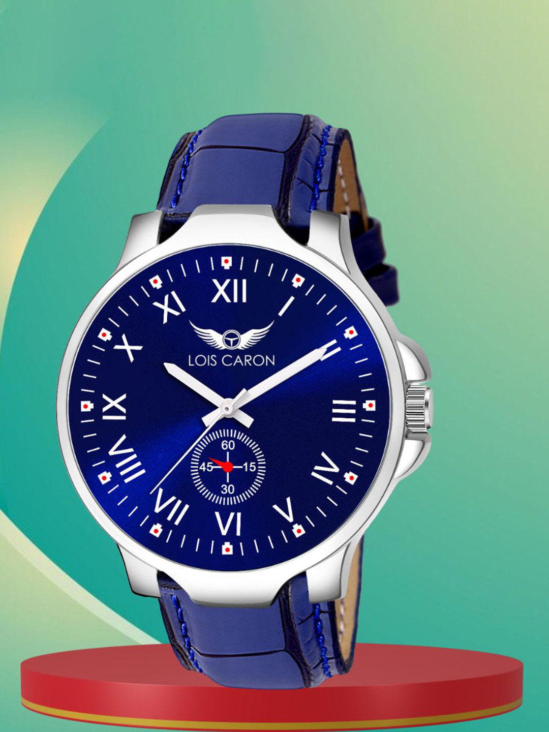 LOIS CARON Men Printed Dial & Leather Straps Analogue Watch MLC-4251