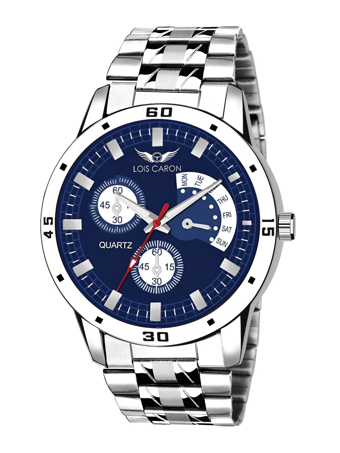 LOIS CARON Men Stainless Steel Bracelet Style Straps Analogue Watch MLC-4265