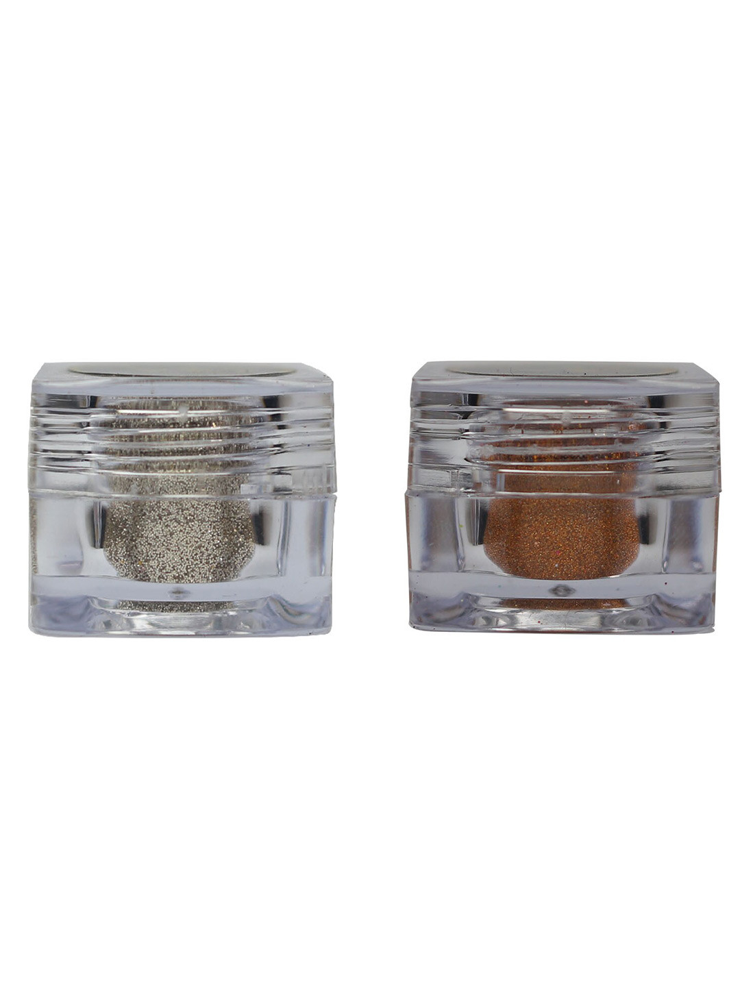 Veoni BELLE 2-Pcs Holographic HD Glitter Eyeshadow - 5g Each - Champagne Gold & Orange