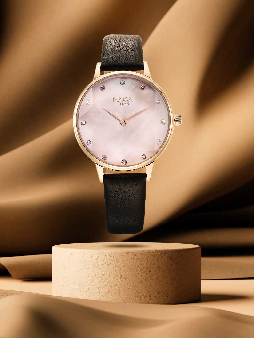 Titan Raga Show Stopper Women Leather Analogue Watch 95274WL01