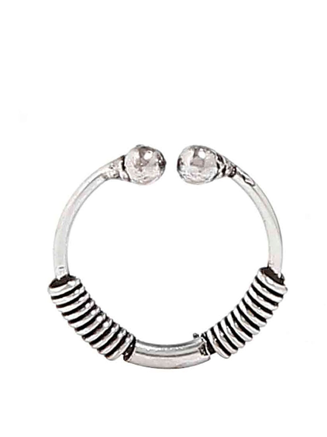 Abhooshan 92.5 Sterling Silver Clip-On Ring Nosepin
