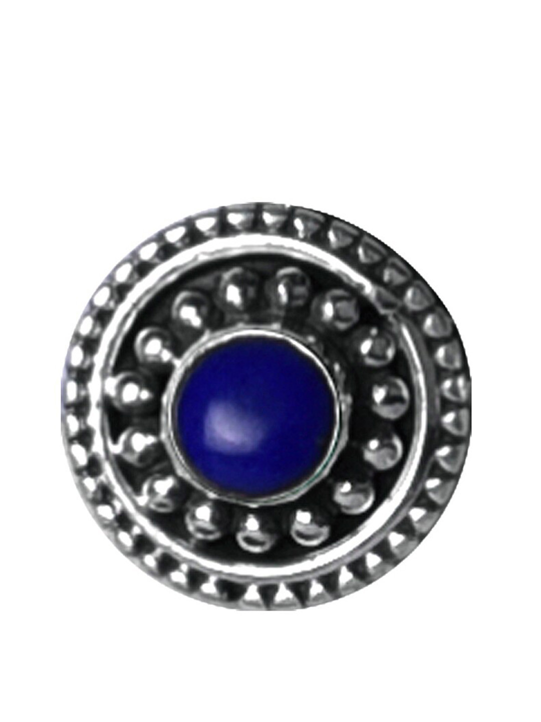 Abhooshan 92.5 Sterling Silver Lapis Lazuli Studded Nosepin