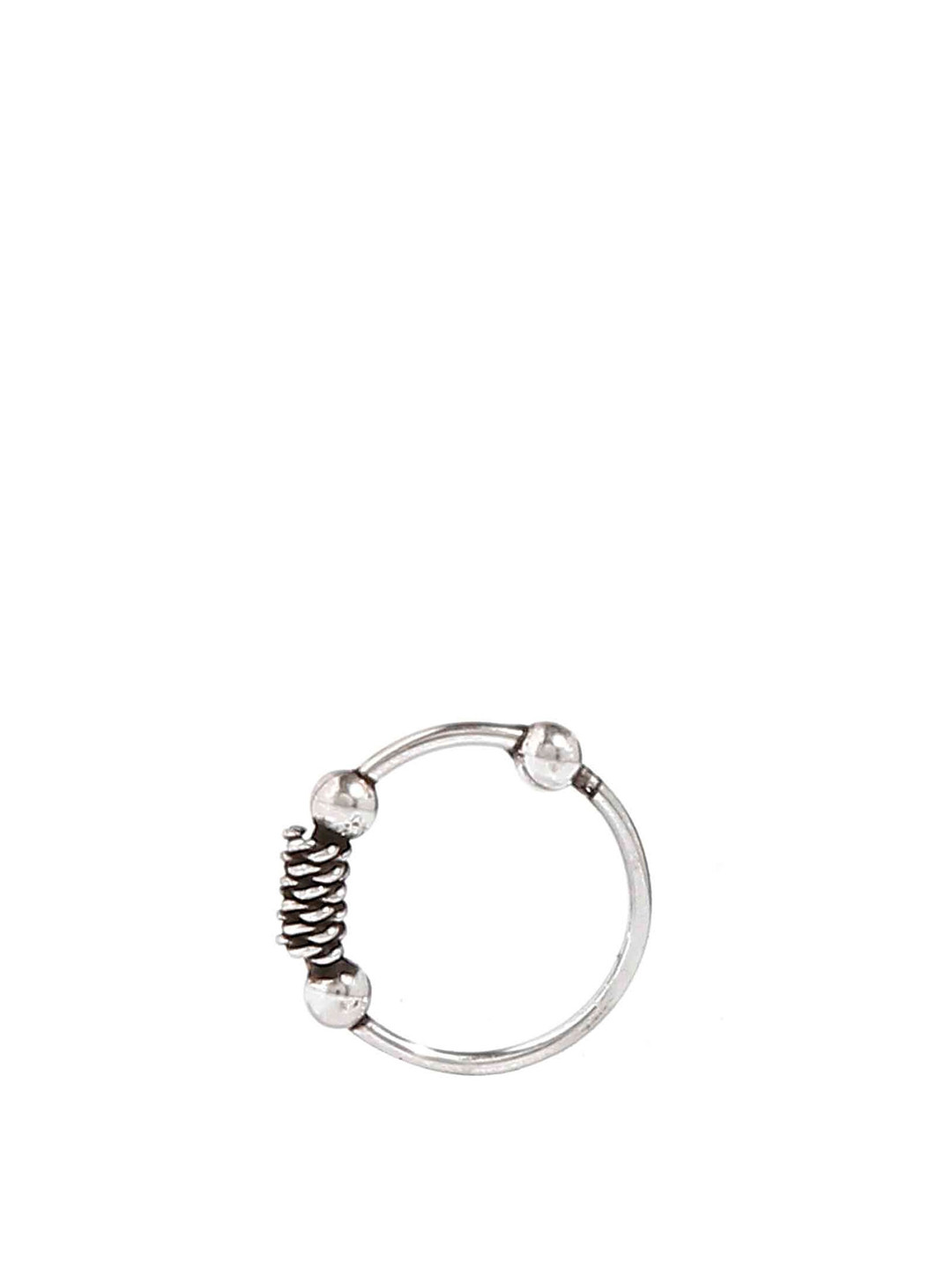 Abhooshan 92.5 Sterling Silver Oxidized Ring Nosepin