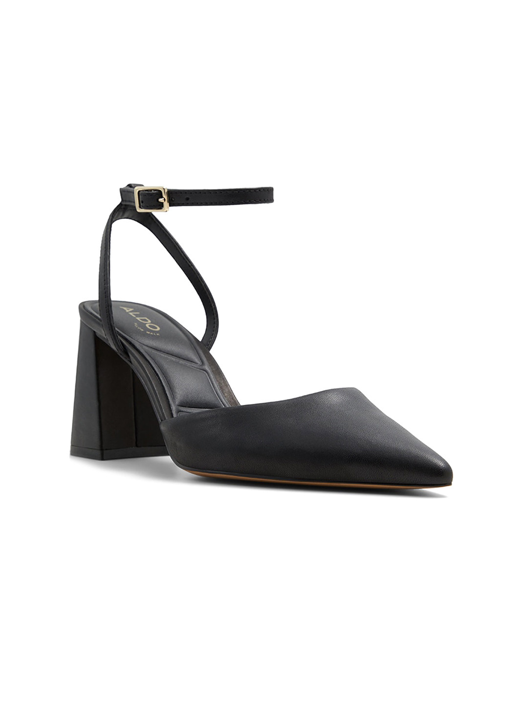 ALDO Pointed Toe Leather Block Heels