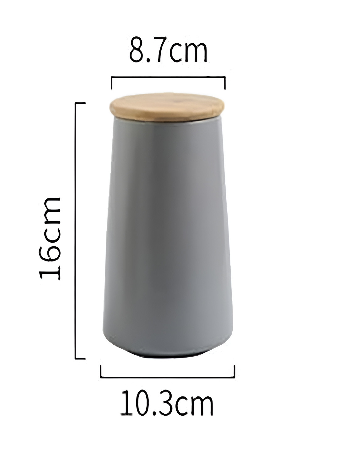 Kuber industries Grey Ceramic Air Tight Screw Top Canister-850ml