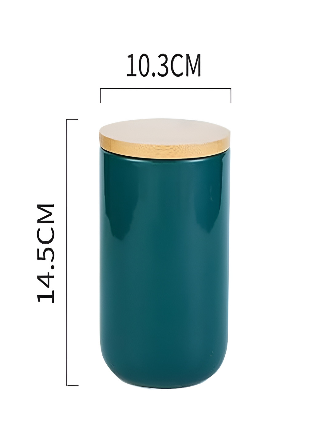 Kuber industries Yx06-M-Gn Green Ceramic Air Tight Screw Top Canister-800ml