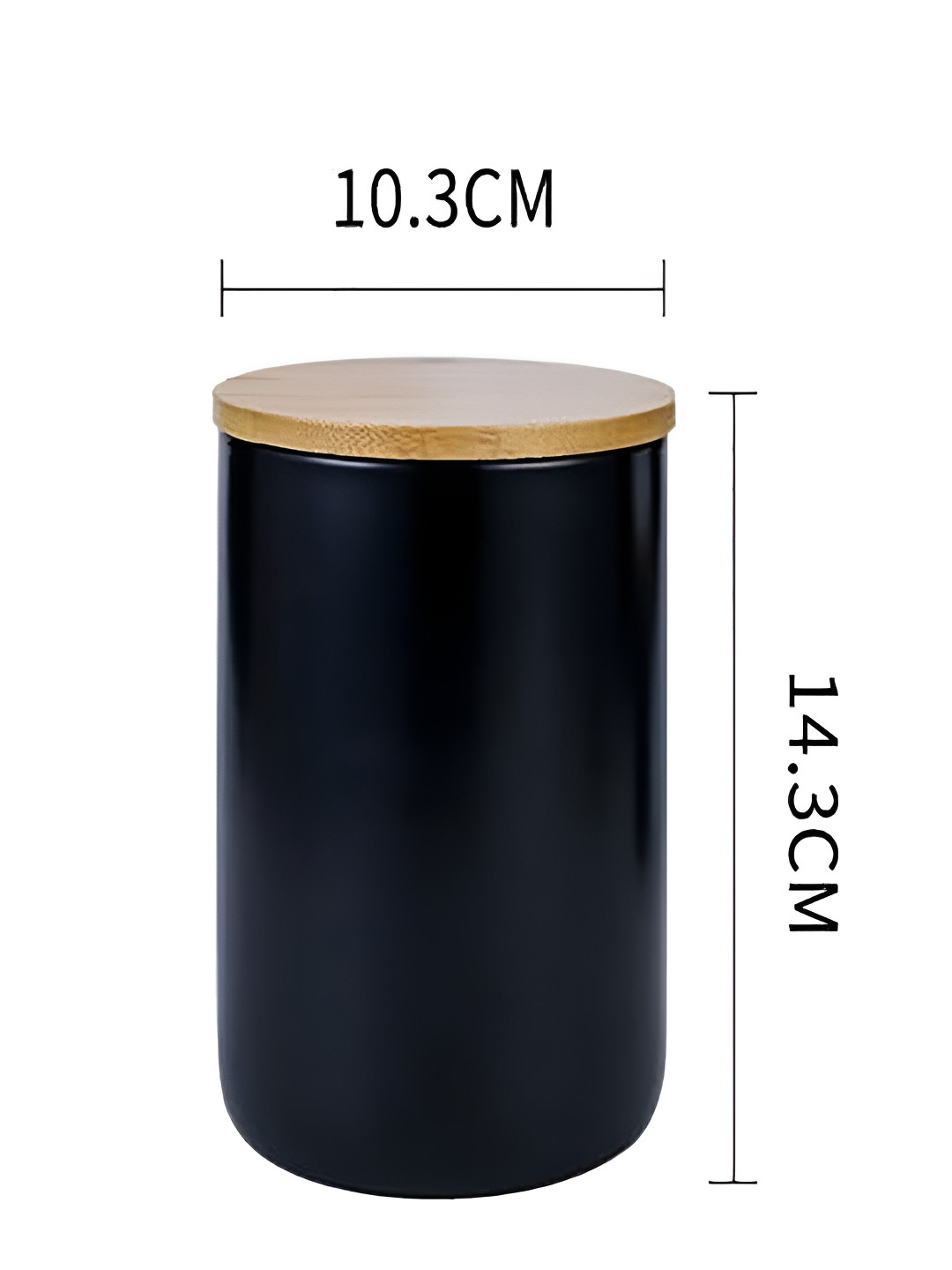 Kuber industries Yx06-M-Bk Black Ceramic Air Tight Flip Top Canister-800ml