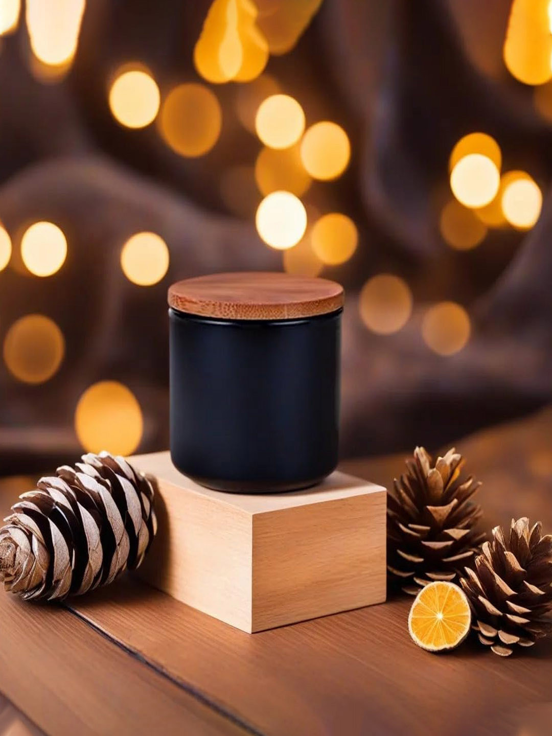 Kuber industries Yx05-S-Bk Black Ceramic Air Tight Screw Top Canister-260ml