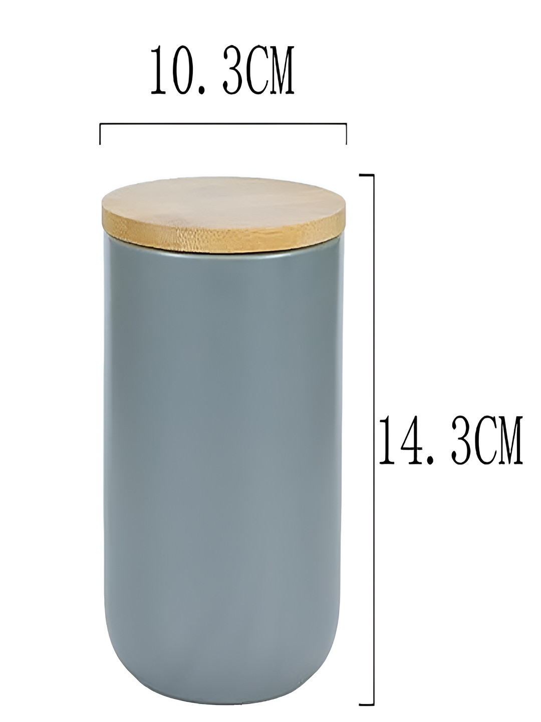 Kuber industries Yx06-M-Gy Grey Ceramic Air Tight Screw Top Canister-800ml