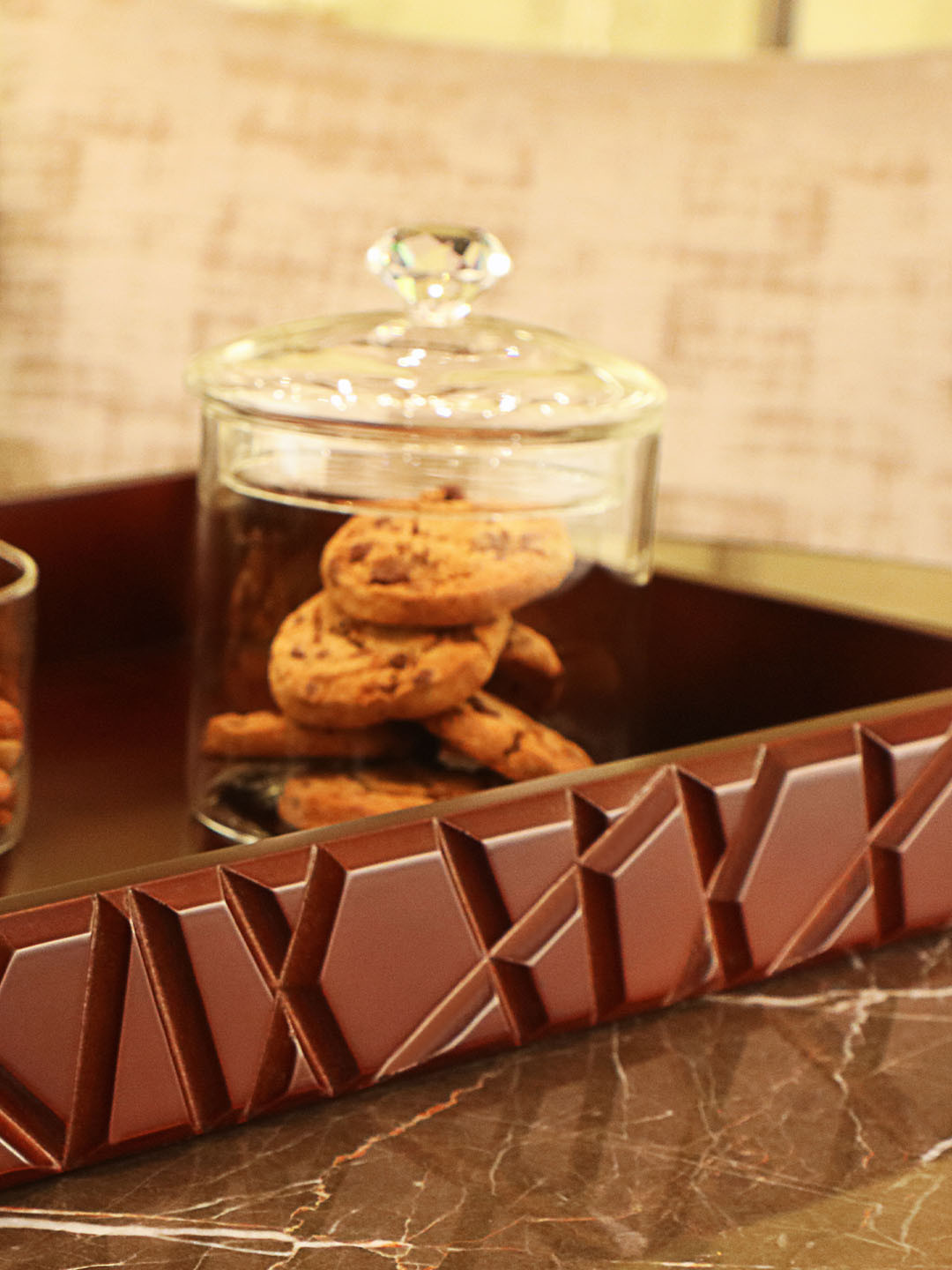 Perenne Design Transparent Glass Flip Top Canister