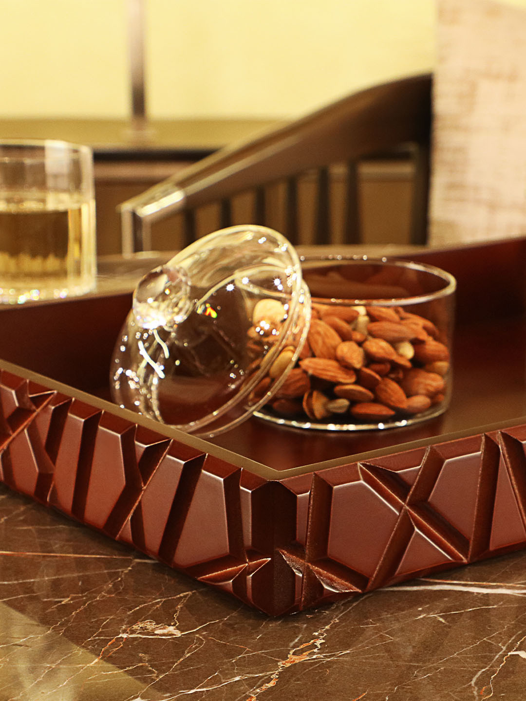 Perenne Design Transparent Glass Flip Top Canister-725ml