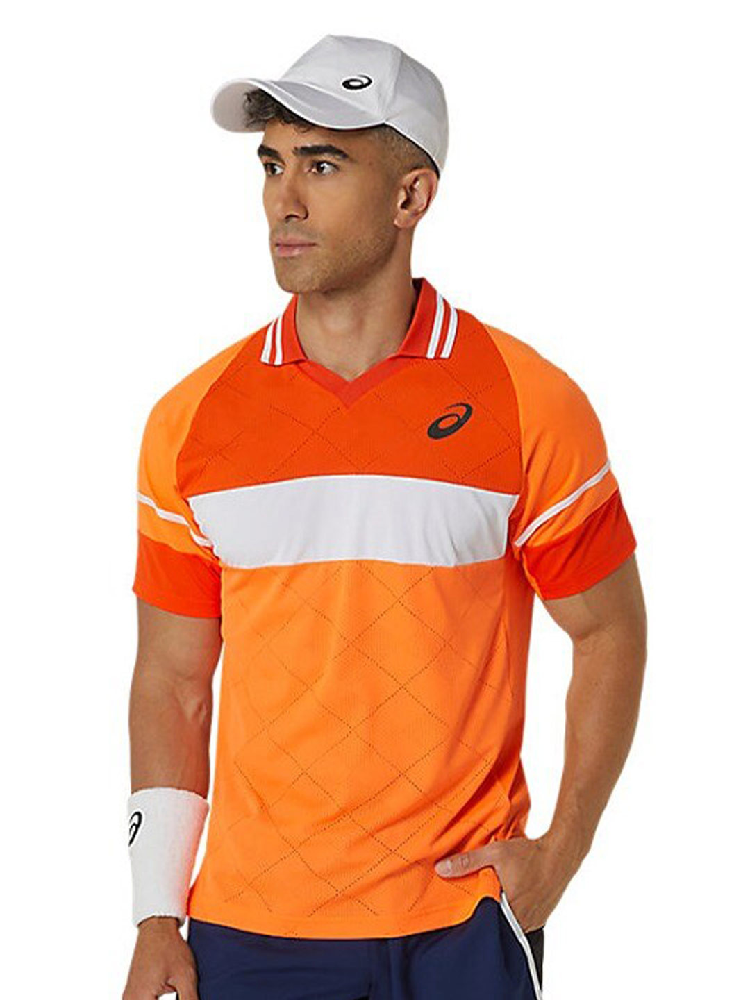 ASICS Match Colourblocked Polo Collar T-Shirt