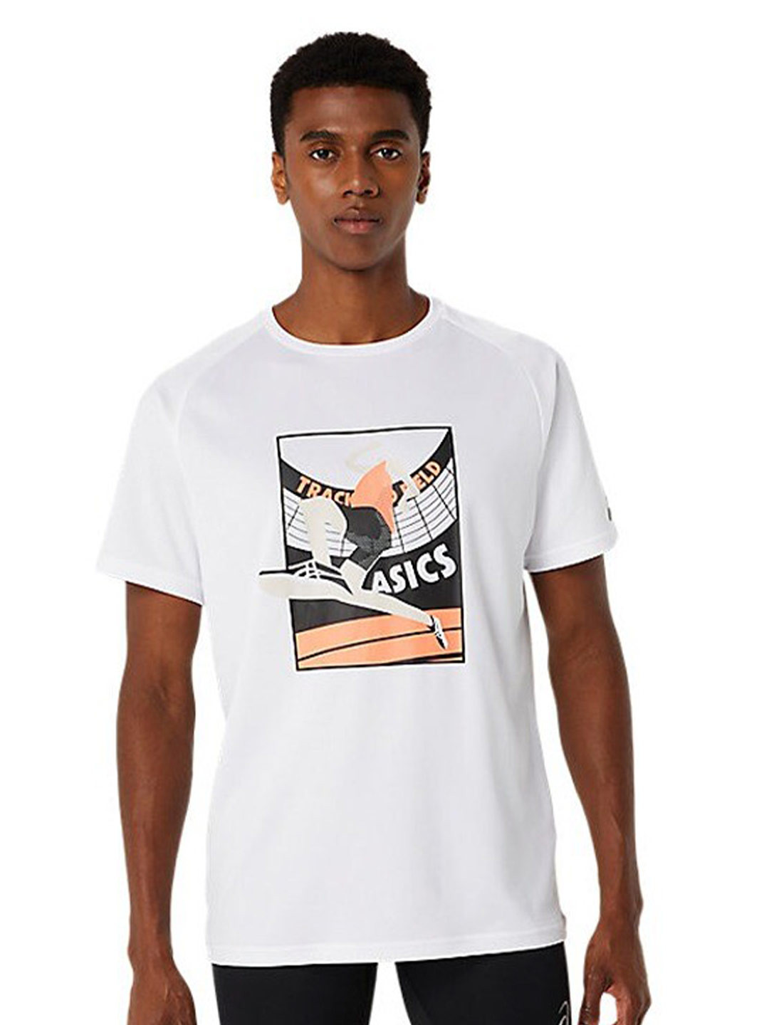 ASICS Track Event Graphic Printed Round Neck T-Shirt