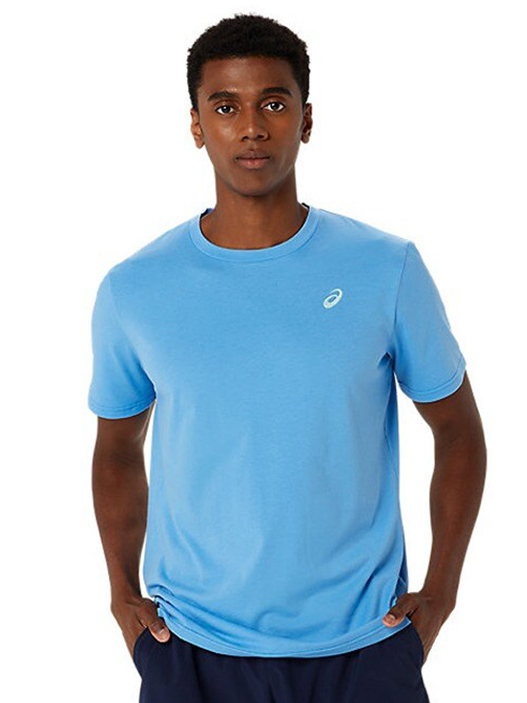 ASICS Spiral Embroidery Short Sleeves Cotton T-shirt