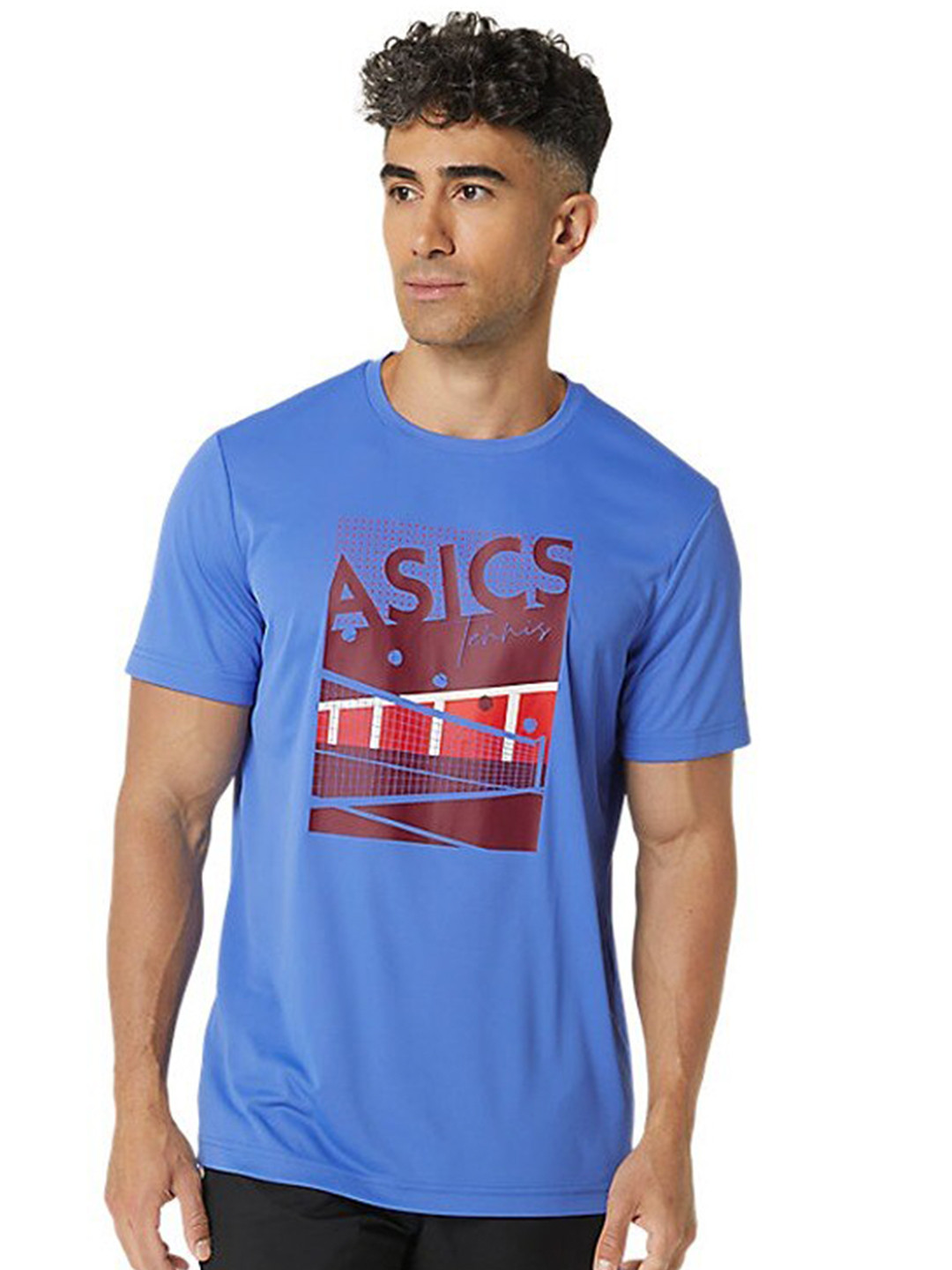 ASICS Gs Graphic Printed Round Neck T-Shirt