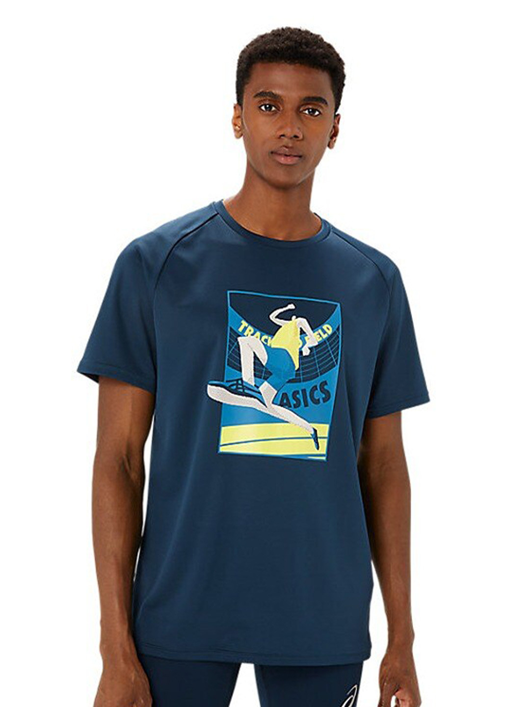 ASICS Track Event Graphic Printed Round Neck T-Shirt